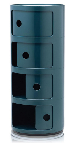 Kartell Componibili – modułowa szafka, niebieska, 32x32x77 cm