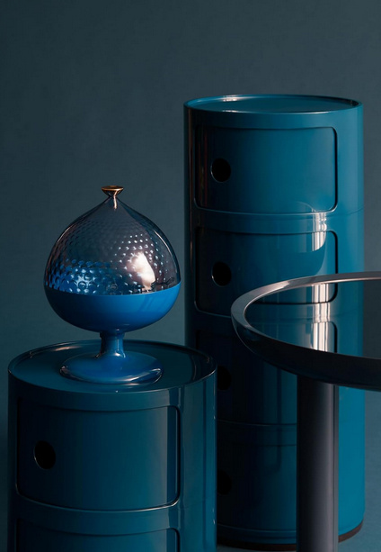 Kartell Componibili – modułowa szafka, niebieska, 32x32x77 cm Kartell Componibili – modułowa szafka, niebieska, 32x32x77 cm