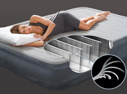 Materac dmuchany Intex Dura Beam Deluxe 191 x 99 x 46 cm z wbudowaną pompką Materac dmuchany Intex Dura Beam Deluxe 191 x 99 x 46 cm z wbudowaną pompką