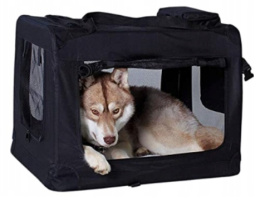 Miękki transporter dla zwierząt Amazon Basics, duży, czarny