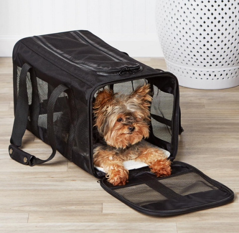 Miękki transporter dla zwierząt Amazon Basics, duży, czarny Miękki transporter dla zwierząt Amazon Basics, duży, czarny
