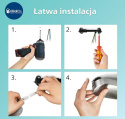 Philips LED Potrójny Reflektor Punktowy Idris, Czarny, IP44, Wodoodporny, Żarówki GU10 Niezawarte w Zestawie
