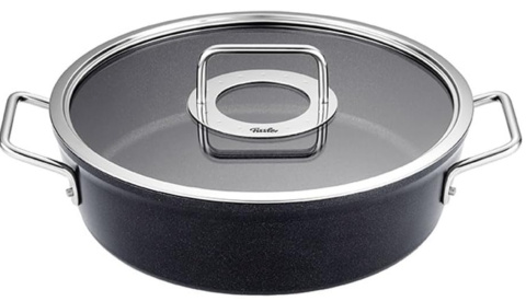 Fissler Adamant Garnek Aluminiowy Ø 28 cm, 4,3 l, Indukcyjny, Smażenie, Szklana Pokrywka, Nieprzywierający, Antracyt Fissler Adamant Garnek Aluminiowy Ø 28 cm, 4,3 l, Indukcyjny, Smażenie, Szklana Pokrywka, Nieprzywierający, Antracyt