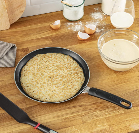 TEFAL B56410AZ Patelnia do Naleśników 25 cm, Nieprzywierająca Powłoka, Thermo-Signal, Czarna TEFAL B56410AZ Patelnia do Naleśników 25 cm, Nieprzywierająca Powłoka, Thermo-Signal, Czarna