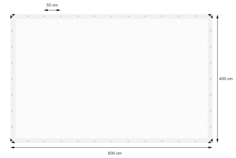 ECD Germany Plandeka z Oczkami 4x6 m 24m² 260g/m² Biała, Wodoodporna, Odporna na Pleśń i Rozdarcia ECD Germany Plandeka z Oczkami 4x6 m 24m² 260g/m² Biała, Wodoodporna, Odporna na Pleśń i Rozdarcia