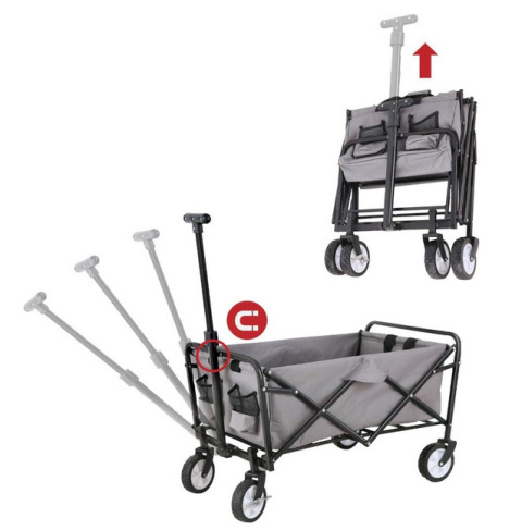 FASports Carromco Składany Wózek Transportowy z Hamulcem Postojowym, do 80 kg, 61 L FASports Carromco Składany Wózek Transportowy z Hamulcem Postojowym, do 80 kg, 61 L