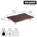 Wózek Transportowy WAGNER MM 1379 - 400 kg, Antypoślizgowy, XXL 80x60 cm