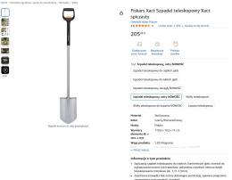Fiskars Xact Szpadel teleskopowy Xact spiczasty