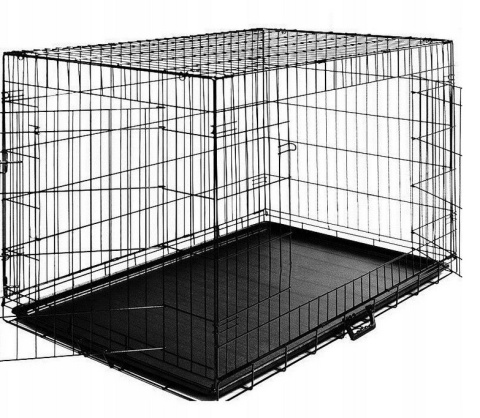 Lionto Metalowa klatka dla psów 61x42x49 cm – solidny kojec transportowy Lionto Metalowa klatka dla psów 61x42x49 cm – solidny kojec transportowy