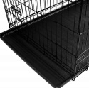 Lionto Metalowa klatka dla psów 61x42x49 cm – solidny kojec transportowy