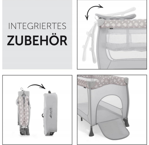 HAUCK Sleep N Play Center – Łóżeczko turystyczne składane 120 x 68,5 cm, szare HAUCK Sleep N Play Center – Łóżeczko turystyczne składane 120 x 68,5 cm, szare