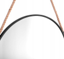 Lustro Okrągłe 55 cm na sznurku – czarne
