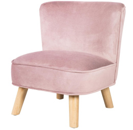 Roba Fotel dziecięcy Lil Sofa – wygodny fotel z weluru, różowy