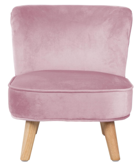 Roba Fotel dziecięcy Lil Sofa – wygodny fotel z weluru, różowy Roba Fotel dziecięcy Lil Sofa – wygodny fotel z weluru, różowy