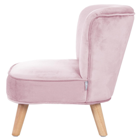 Roba Fotel dziecięcy Lil Sofa – wygodny fotel z weluru, różowy Roba Fotel dziecięcy Lil Sofa – wygodny fotel z weluru, różowy