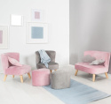 Roba Fotel dziecięcy Lil Sofa – wygodny fotel z weluru, różowy