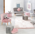 Roba Fotel dziecięcy Lil Sofa – wygodny fotel z weluru, różowy