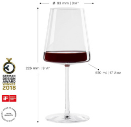 Stölzle Lausitz Kieliszki do Wina Czerwonego, 6 szt., 520ml, Nowoczesny Kształt, Odporne na Uszkodzenia, Mycie w Zmywarce