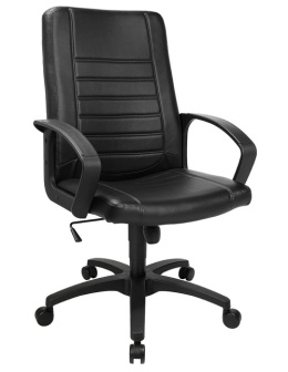 Topstar Premium Point 100 – krzesło obrotowe, czarne, szerokie
