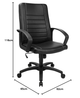 Topstar Premium Point 100 – krzesło obrotowe, czarne, szerokie