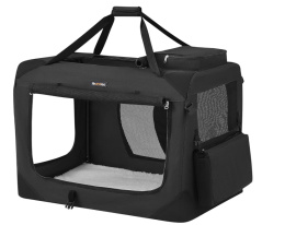 Transporter Feandrea PDC80H dla psów i kotów – składany, tkanina Oxford, XL, 81 x 58 x 58 cm, czarny