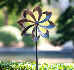 Wiatrak ogrodowy Dahlia 155 cm – metalowa rzeźba dekoracyjna