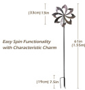 Wiatrak ogrodowy Dahlia 155 cm – metalowa rzeźba dekoracyjna