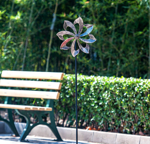 Wiatrak ogrodowy Dahlia 155 cm – metalowa rzeźba dekoracyjna Wiatrak ogrodowy Dahlia 155 cm – metalowa rzeźba dekoracyjna