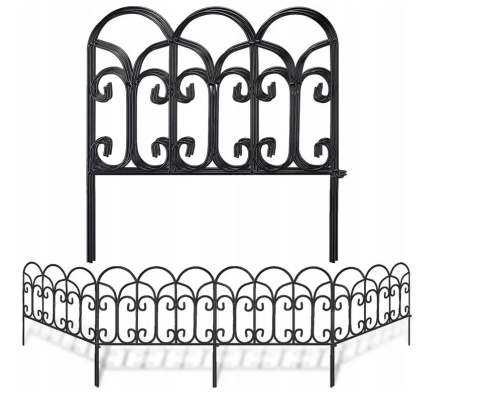 Zestaw 13 Metalowych Przęseł Ogrodowych 45 x 45 cm, Dekoracyjne Ogrodzenie Zestaw 13 Metalowych Przęseł Ogrodowych 45 x 45 cm, Dekoracyjne Ogrodzenie
