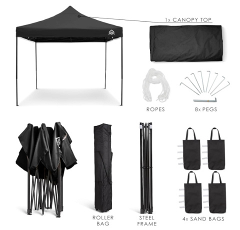 AllSeasonsGazebos – ultra-mocny pawilon błyskawiczny 3x3 m, wodoodporny AllSeasonsGazebos – ultra-mocny pawilon błyskawiczny 3x3 m, wodoodporny