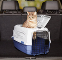 AmazonBasics Transporter dla zwierząt, Niebieski/Biały, 58 x 38 x 33 cm