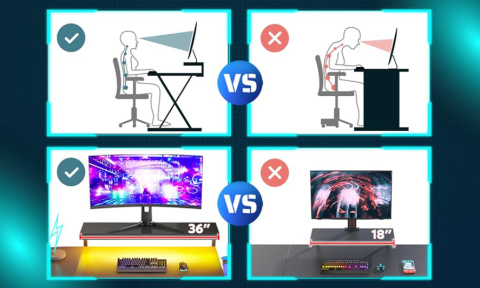 Bestier Biurko Gamingowe L-Shaped 130 cm RGB z Półką Bestier Biurko Gamingowe L-Shaped 130 cm RGB z Półką