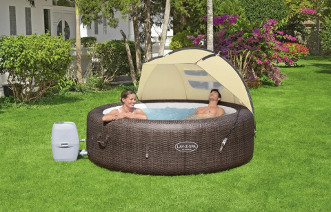 Bestway Lay-Z-Spa – Intex Jacuzzi, 4-osobowy, z funkcją podgrzewania, z pompą, z systemem masażu, okrągły, 196 x 71 cm Bestway Lay-Z-Spa – Intex Jacuzzi, 4-osobowy, z funkcją podgrzewania, z pompą, z systemem masażu, okrągły, 196 x 71 cm