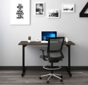 Ergonomiczne krzesło biurowe Sunon z siatki, obrotowe, regulowana wysokość, podnóżek, kółka hamulcowe, czarne