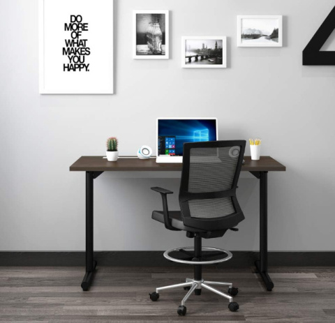 Ergonomiczne krzesło biurowe Sunon z siatki, obrotowe, regulowana wysokość, podnóżek, kółka hamulcowe, czarne Ergonomiczne krzesło biurowe Sunon z siatki, obrotowe, regulowana wysokość, podnóżek, kółka hamulcowe, czarne