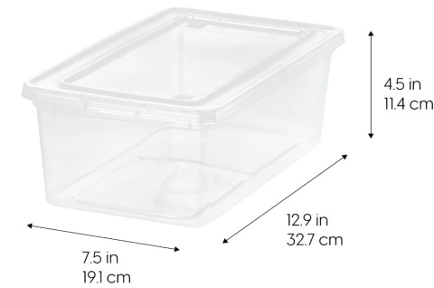 Iris Ohyama Plastikowe pudełko do przechowywania z pokrywą, przezroczyste, 5L Iris Ohyama Plastikowe pudełko do przechowywania z pokrywą, przezroczyste, 5L