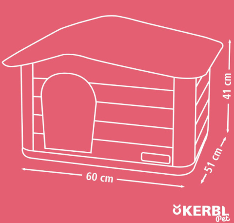 Kerbl Domek dla kotów Paola Eco, Szaro-zielony, Tworzywo z recyklingu, 60 x 51 x 41 cm Kerbl Domek dla kotów Paola Eco, Szaro-zielony, Tworzywo z recyklingu, 60 x 51 x 41 cm
