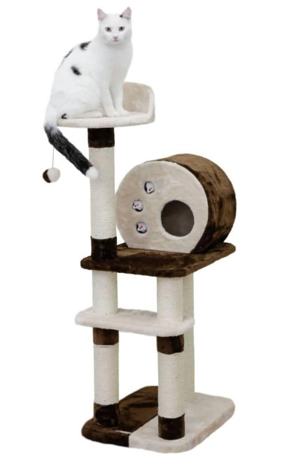 Kerbl Pet Drapak Planet X, 127 cm, wielopoziomowy, dla kotów, brązowy/beżowy Kerbl Pet Drapak Planet X, 127 cm, wielopoziomowy, dla kotów, brązowy/beżowy