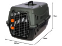 Kerbl Pet Ptransporter IATA 3, 60 x 40 x 38,5 cm, szary/czarny