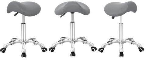 Krzesło obrotowe Antlu Saddle, regulowane, hydrauliczne z kółkami, do biura, salonu, kuchni (Szare) Krzesło obrotowe Antlu Saddle, regulowane, hydrauliczne z kółkami, do biura, salonu, kuchni (Szare)