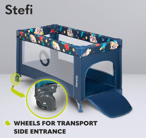 Lionelo STEFI 2w1 – Łóżeczko turystyczne i kojec dla dzieci 0-36 kg z materacem Lionelo STEFI 2w1 – Łóżeczko turystyczne i kojec dla dzieci 0-36 kg z materacem