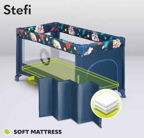 Lionelo STEFI 2w1 – Łóżeczko turystyczne i kojec dla dzieci 0-36 kg z materacem Lionelo STEFI 2w1 – Łóżeczko turystyczne i kojec dla dzieci 0-36 kg z materacem