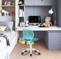 Nowoczesne krzesło biurowe dla dzieci FurnitureR, regulowane i obrotowe, turkusowe Nowoczesne krzesło biurowe dla dzieci FurnitureR, regulowane i obrotowe, turkusowe