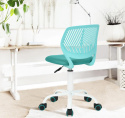 Nowoczesne krzesło biurowe dla dzieci FurnitureR, regulowane i obrotowe, turkusowe Nowoczesne krzesło biurowe dla dzieci FurnitureR, regulowane i obrotowe, turkusowe