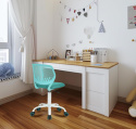 Nowoczesne krzesło biurowe dla dzieci FurnitureR, regulowane i obrotowe, turkusowe Nowoczesne krzesło biurowe dla dzieci FurnitureR, regulowane i obrotowe, turkusowe