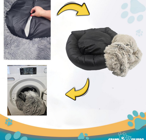 Grand Filippo Fluffy – puszyste legowisko dla psa i kota, 100 cm, ręcznie robione, pranie w pralce Grand Filippo Fluffy – puszyste legowisko dla psa i kota, 100 cm, ręcznie robione, pranie w pralce