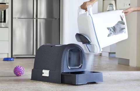Curver Petlife Kuweta dla Kota – Zamykana Kuweta z Filtracją, Czarna, 50,3 x 40,7 x 37,3 cm Curver Petlife Kuweta dla Kota – Zamykana Kuweta z Filtracją, Czarna, 50,3 x 40,7 x 37,3 cm