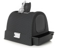 Curver Petlife Kuweta dla Kota – Zamykana Kuweta z Filtracją, Czarna, 50,3 x 40,7 x 37,3 cm