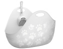 LitterLocker LitterBox White – Nowoczesna Kuweta dla Kota, Płaska, Biała