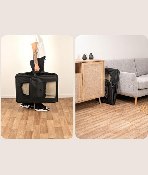 Pudełko do transportu psów Dibea – torba dla psów, składana, czarna (70x52x50 cm) Pudełko do transportu psów Dibea – torba dla psów, składana, czarna (70x52x50 cm)